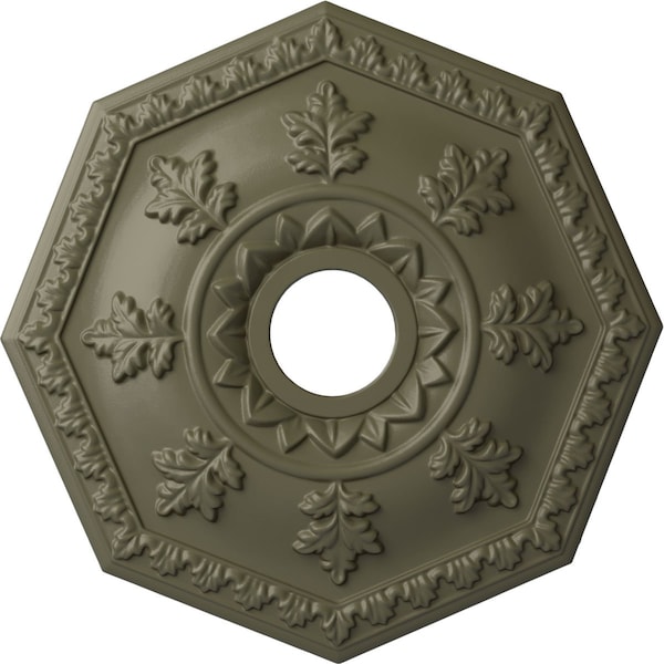 Ekena Millwork Nottingham Ceiling Medallion (Fits Canopies up to 4 5/8"), 18"OD x 3 1/2"ID x 1 1/2"P, Spartan Stone CM18NTSSF - main
